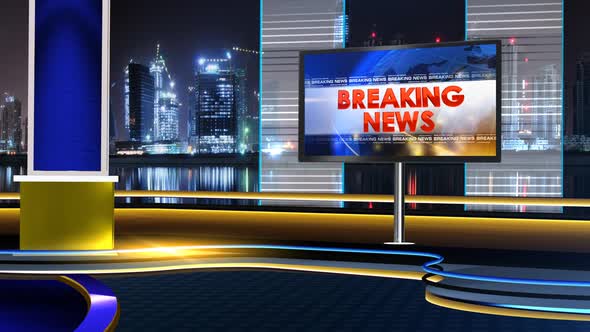 Breaking News TV Studio Background