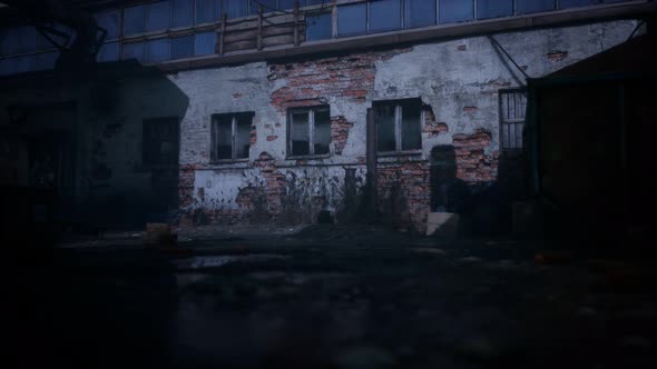 Ruins Very Heavily Polluted Industrial Factory alt