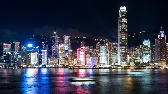 Time lapse of Hong Kong night