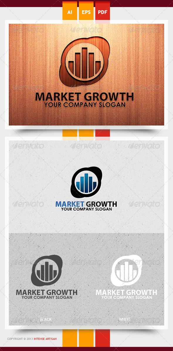 Market Growth Logo Template
