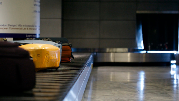 Baggage Conveyor Belt at Airport
