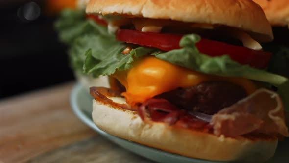 Process of Preparing Classic American Burger  Recipe Taste American Cuisine