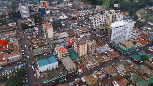 Aerial view of the Arusha City