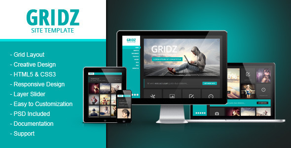 Gridz - Responsive HTML5 Template