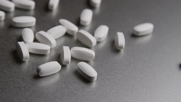 Rotating stock footage shot of vitamins and pills - VITAMINS 0009