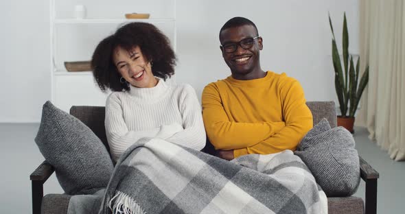 Smiling Happy Young Newlyweds Friends Brother and Sister Boyfriend and Girlfriend Sitting Together