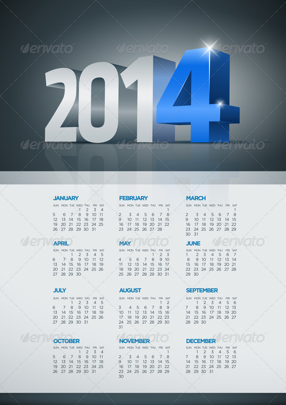 Year 2014 Calendar