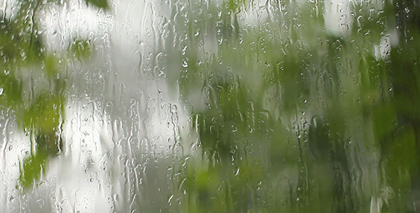 Rain On Window Glass