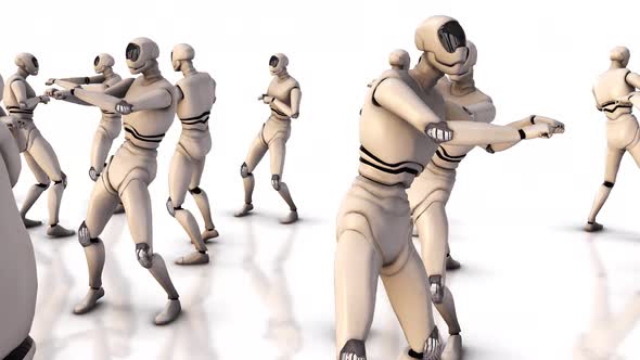 Humanoid Robot Dance Cute Robots Dancing Smart Robot Dance Show Robot Performance Dance Party 4k