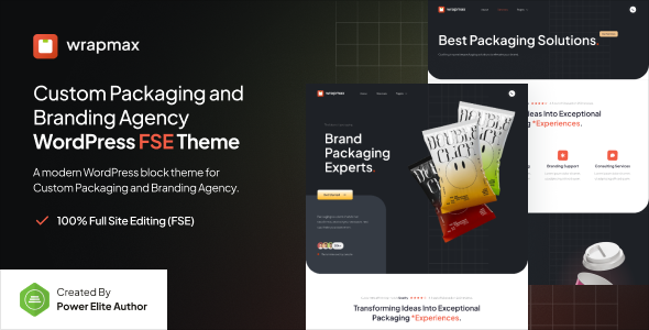 Wrapmax – Custom Packaging and Branding Agency Gutenverse FSE WordPress Theme