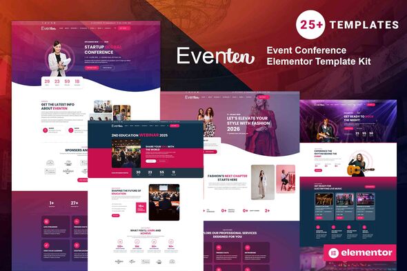 Eventen - Event Conference Meetup Elementor Pro Template Kit