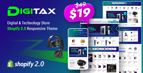 Digitax - Digital & Technology Store Shopify 2.0 Responsive Theme