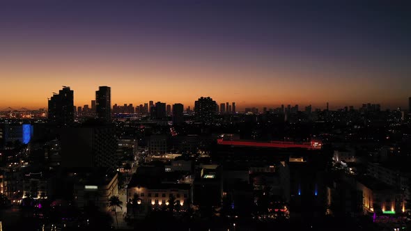 Miami Skyline at Sunset