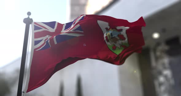 Bermuda flag. Bermuda territory waving flag