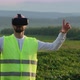 Farm Specialist Engineer Using Technology VR Monitoring Harvest Working for Agriculture Productivity - VideoHive Item for Sale