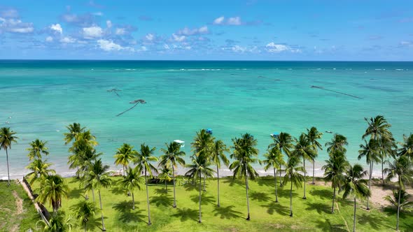 Sao Miguel dos Milagres Beach at Alagoas state Brazil. Brazilian Northeast.