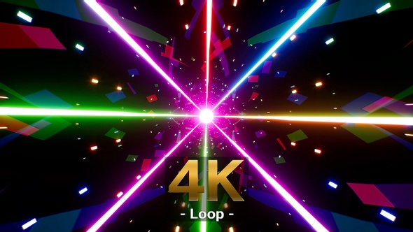Colorful Light Confetti Background Loop 4K