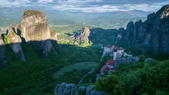 Timelapse of Meteora Monasteries in Greece