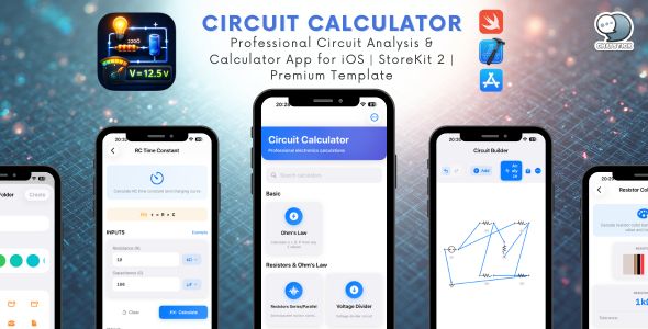 Circuit Calculator - Professional Circuit Analysis & Calculator App for iOS | StoreKit 2 | Premium