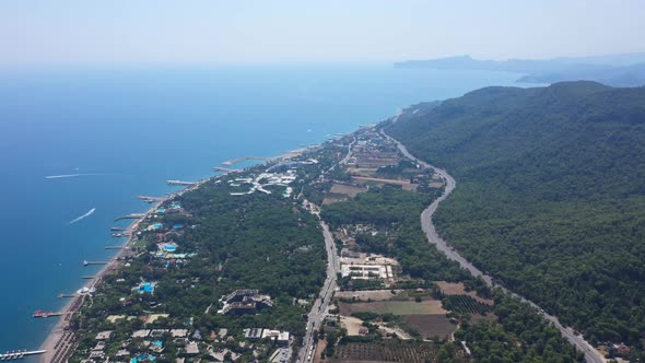 Aerial View Beldibi Village Turkey