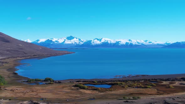 Patagonia landscape. Famous town of El Calafate at Patagonia Argentina