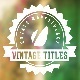 Vintage Titles - VideoHive Item for Sale