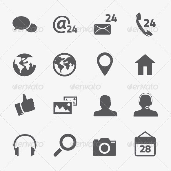 Social Media and Connection Vector Icons Set