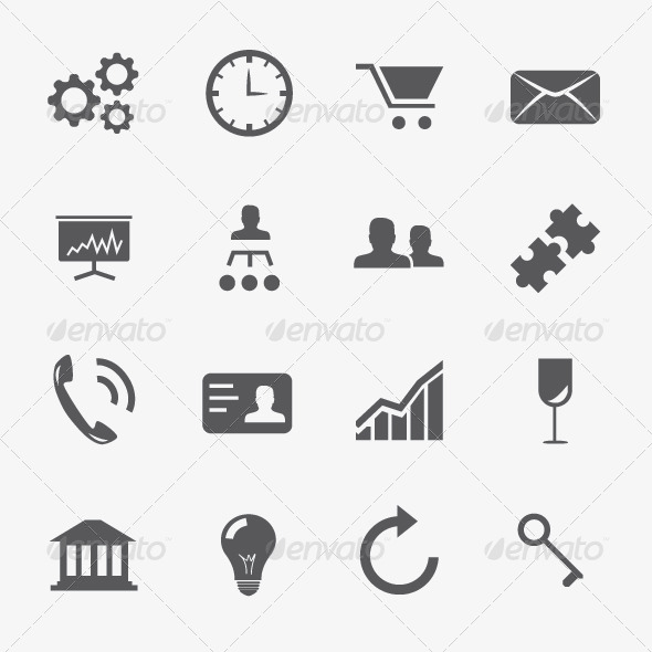 Business and Strategy Icons Vector Set