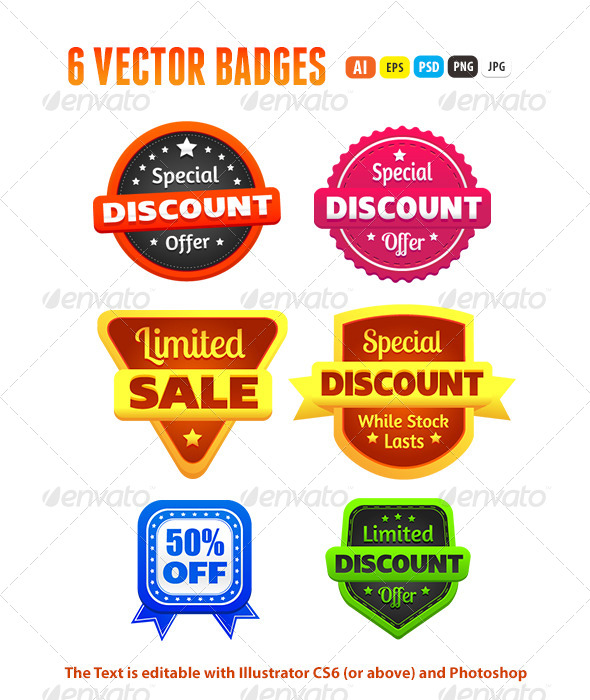 Limited Discount Sale Badges