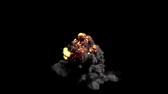 Fire Explosion With Thick Heavy Smoke alt