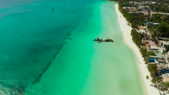 Boracay Island with White Sandy Beach Philippines