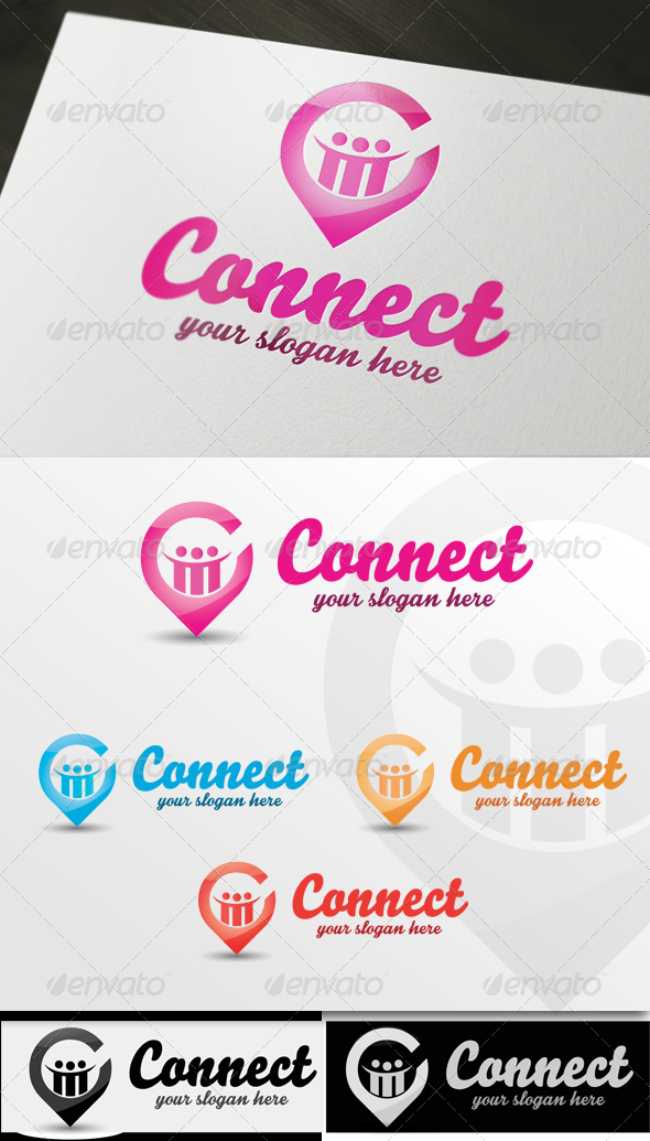 Social Business Connect Logo Template
