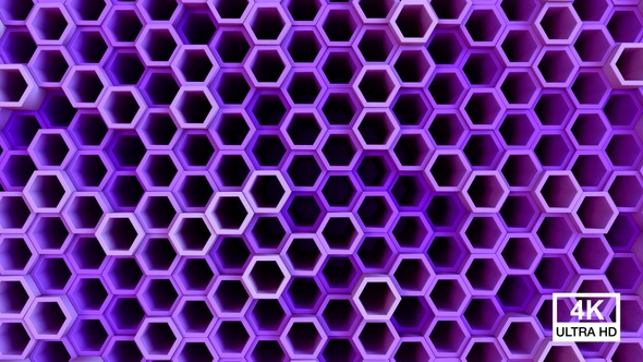 Honeycomb Hexagon Background Purple