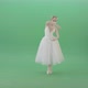 Ballet Dance Woman with Corona Virus Dancing In Mask Isolated On Green Screen - VideoHive Item for Sale