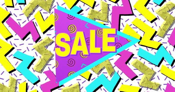 Bold Sale Advertisement in Retro Eighties Style 4k alt