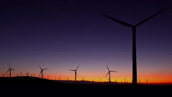 Wind turbines in Southern California near Palm Springs