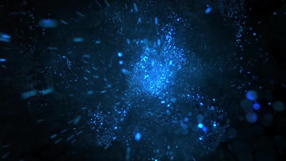 Moving Particles Blue
