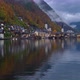 Traditional homes near lake in famous Hallstatt village - VideoHive Item for Sale