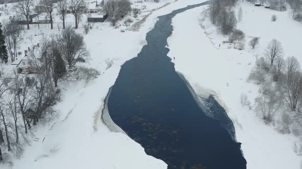 Aerial View of River