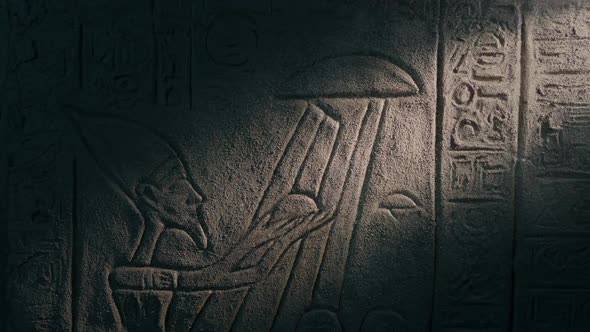 Shaft Of Light On Wall Art Showing Ufo And Egyptian Man