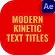 Modern Kinetic Text Titles - VideoHive Item for Sale