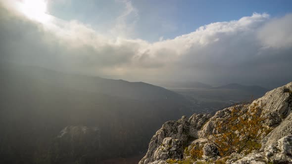 Time lapse in the mountains of the Czech Republic. Charming view