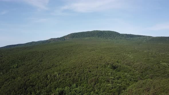 Aerial Nature View of Caucasus Mountain at Sunny Morning