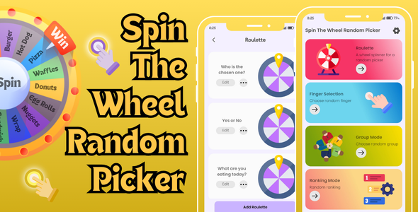Spin The Wheel Random Picker with AdMob Facebook Ads Android