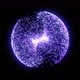 Energy sphere. Particles glowing violet color on dark background. - VideoHive Item for Sale