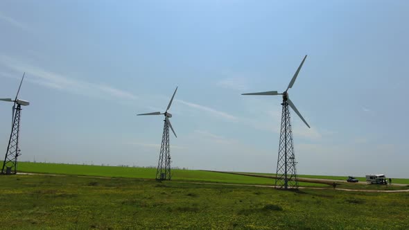 Running Wind Turbines Along the Road