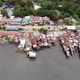 Drone Panorama of a Fishing Village on Gloomy Day - VideoHive Item for Sale