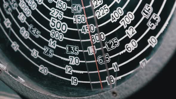 Vintage Analog Radio Dial Scale From Wartime Submarine Searching Radio Stations