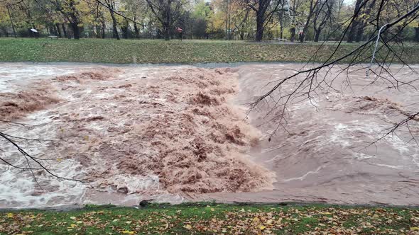 Angry river flowin