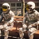 Astronauts Talking On A Bench - VideoHive Item for Sale